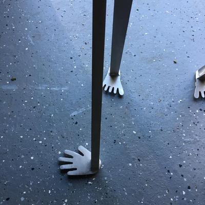 Vintage cocktail table with face and feet signed!