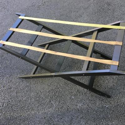 MCM coffee table with glass top, boho bamboo