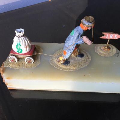 Ron Lee Rags to RIches clown hobo statue