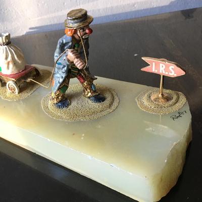 Ron Lee Rags to RIches clown hobo statue