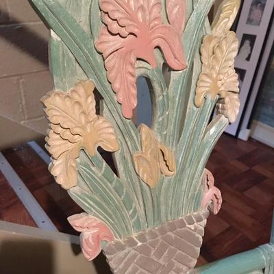 VIntage 80's carved chair