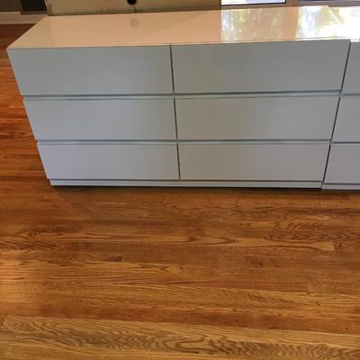 Vintage High Gloss 6 drawer dresser