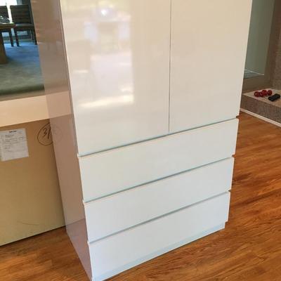 Vintage High gloss Armoire with drawers.