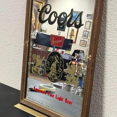 Coors Beer America's Fine Light Beer Mirror