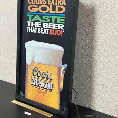 1992 Coors Beer Light Advertising Sign