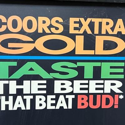 1992 Coors Beer Light Advertising Sign