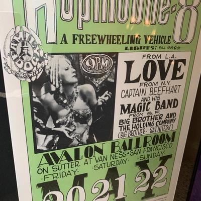 Hupmobile Capt Beefheart Big Brother Avalon Theater Family Dog Concert Professionally Framed Concert Poster