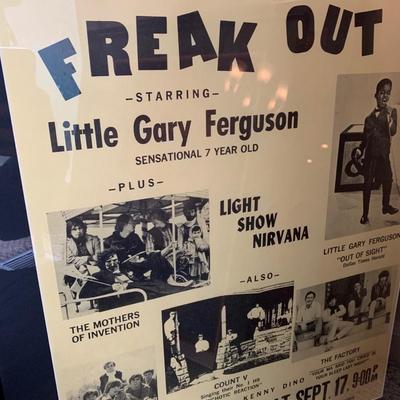 Freak Out Little Gary Ferguson Factory Count V Concert Poster Framed