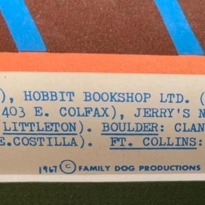 1967 Blue Cheer Superline Dandelion Family Dog Concert Poster Professionally Framed