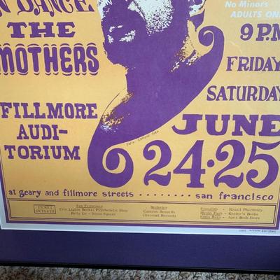 Lenny Bruce The Motherâ€™s Zappa BG13 Fillmore San Fran Bill Graham Concert Poster Professionally Framed