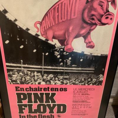 Pink Floyd Animals In The Flesh Olympic Stadium Concert Poster Framed