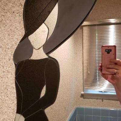 1980s mirror with lady