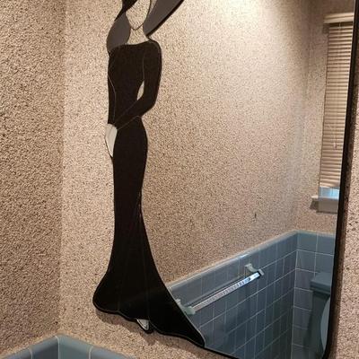 1980s mirror with lady