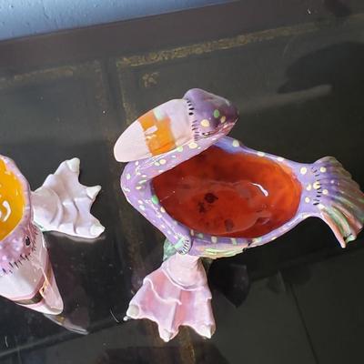 1982 hand made ceramic birds