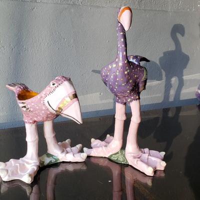 1982 hand made ceramic birds