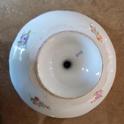Antique Porcelain Candy dish on pedestal