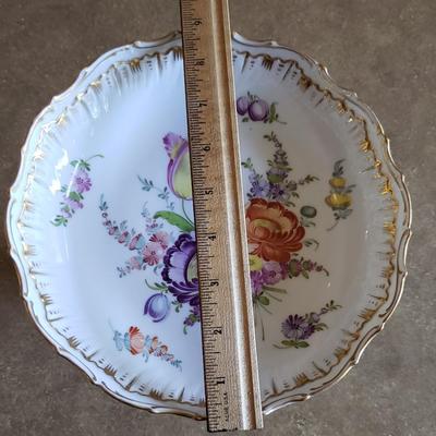 Antique Porcelain Candy dish on pedestal