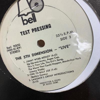 Disco Record Fifth Dimension Test Printing