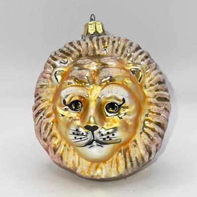 1312 Christopher Radko Lions Head Glass Ornament