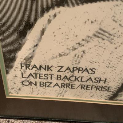 Frank Zappa Latest Backlash Album Promo Poster Framed