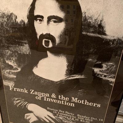 Frank Zappa and Mothers of Invention Promo Poster Framed