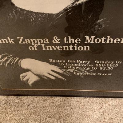 Frank Zappa and Mothers of Invention Promo Poster Framed