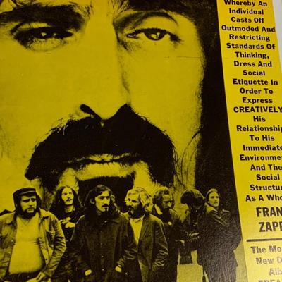 Frank Zappa Fillmore Freak Out San Fran Concert Poster