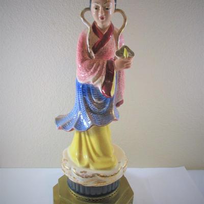 Oriental Statue Antique /Vintage Signed approximatley 25-32