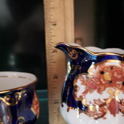 Royal Albert sugar bowl and creamer