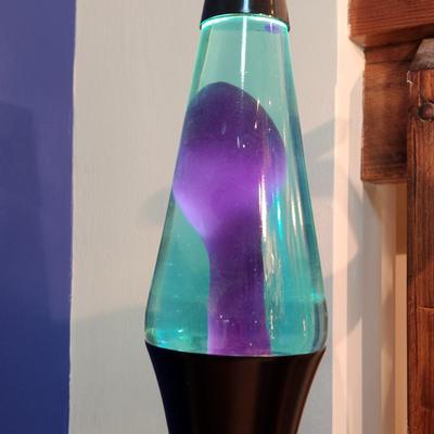 Lava Brand Lamp LumiSource 12â€ Blue Plasma Swirl Art Lamp