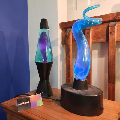 Lava Brand Lamp LumiSource 12â€ Blue Plasma Swirl Art Lamp