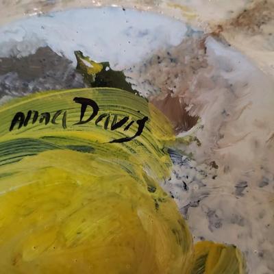Signed plate Orange Anna Davis