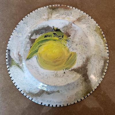 Signed plate Orange Anna Davis