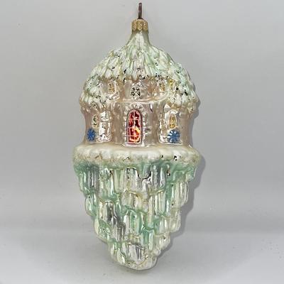 1322 Christopher Radko Dink Ice House Glitter Glass Ornament