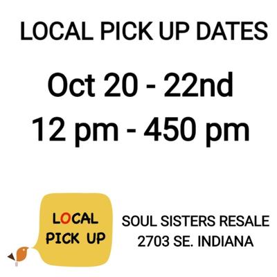FOR LOCAL PICK UP INFORMATION - PLEASE READ BELOW
