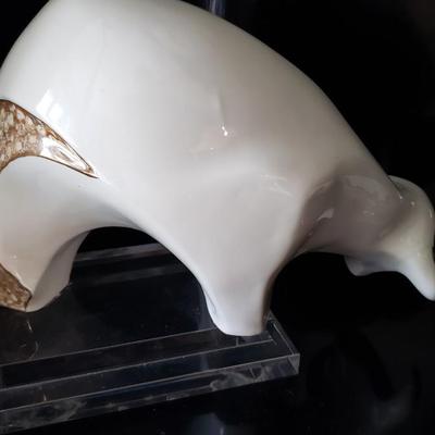 Polar bear or bull? on acrylic