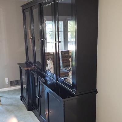 China cabinet painted black laquer