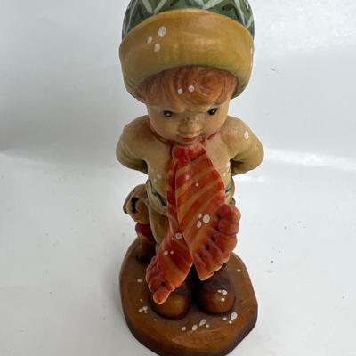 Anri Italian Wood craving Sarah Kay " Tis the Season" hand painted