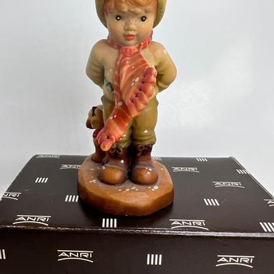 Anri Italian Wood craving Sarah Kay " Tis the Season" hand painted