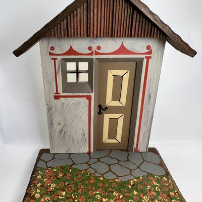 Anri Cottage background display for Miniature collectibles