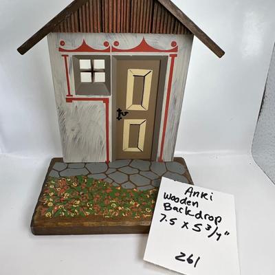 Anri Cottage background display for Miniature collectibles