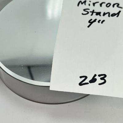 4" round mirror stand