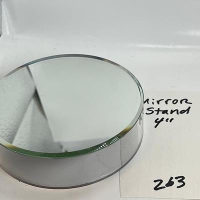 4" round mirror stand
