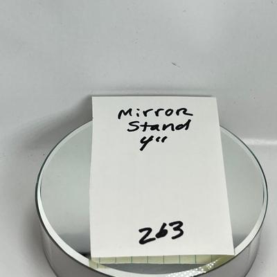 4" round mirror stand