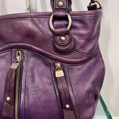 B. Makowsky Leather Hobo Bag Purse