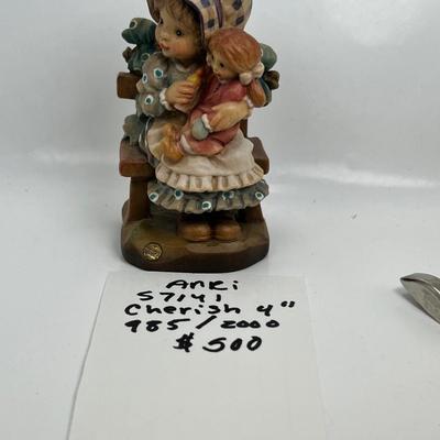 ANRI Italian woodcarving Collectible figurine  "Cherish"