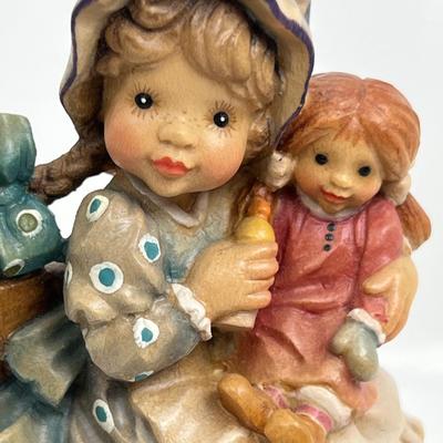 ANRI Italian woodcarving Collectible figurine  "Cherish"