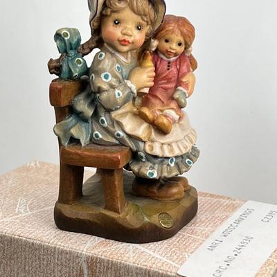 ANRI Italian woodcarving Collectible figurine  "Cherish"