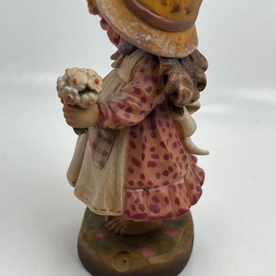 ANRI Italian woodcarving Collectible figurine  "Summer Beauty"