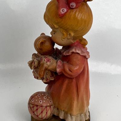 ANRI Italian woodcarving Collectible figurine "Wake Up"